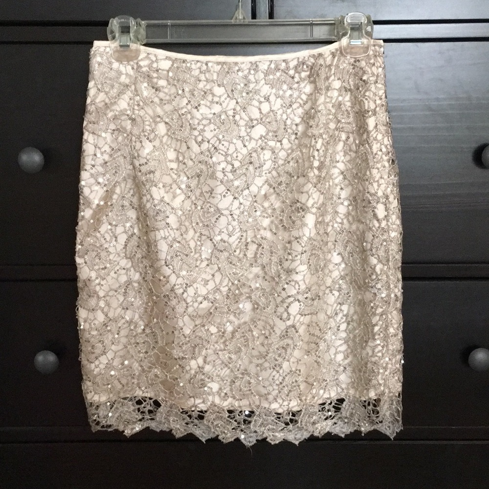 H&M Lace and Sequin Pencil Skirt size 4
